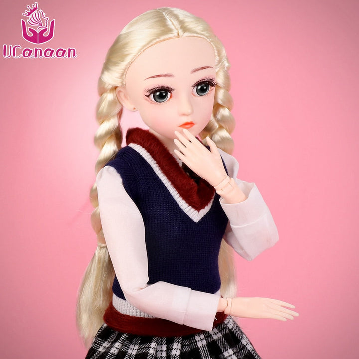 18inch 18 ball jointed dolls with clothes outfit Apparel & Accessories > Shoes wig hair makeup toys