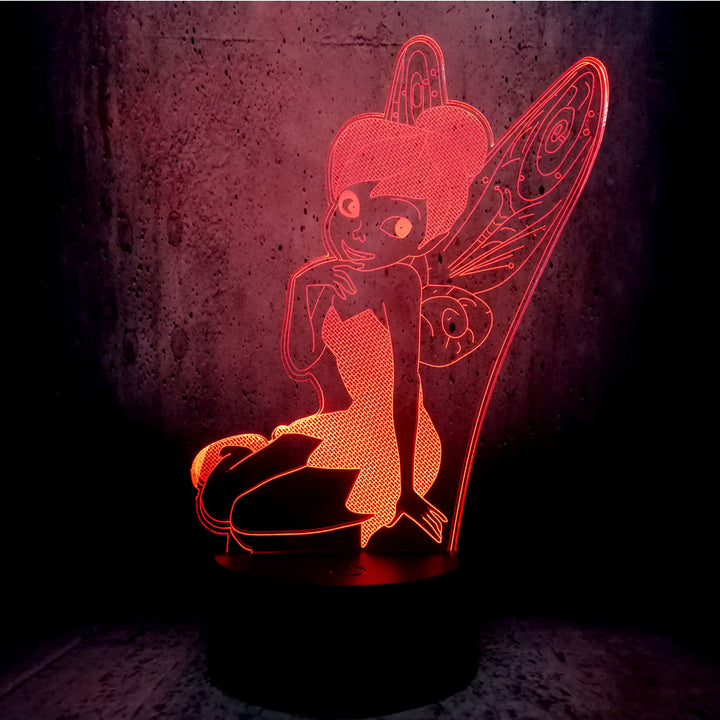 Bedroom decor lady sitting posture girl 3d led nightlight