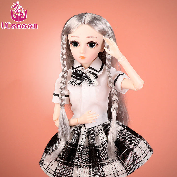 18inch 18 ball jointed dolls with clothes outfit Apparel & Accessories > Shoes wig hair makeup toys