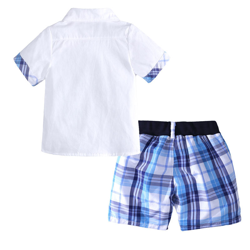 Fashion Baby Boy Clothes Set Summer Children Clothing Boys Outfit Cotton Short Sleeve Shirt+Shorts Kids Clothes 2-7 Years