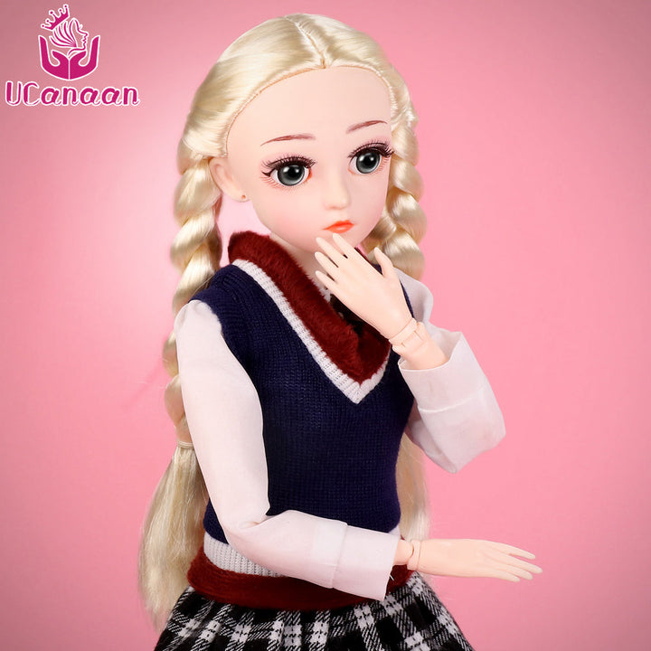 18inch 18 ball jointed dolls with clothes outfit Apparel & Accessories > Shoes wig hair makeup toys