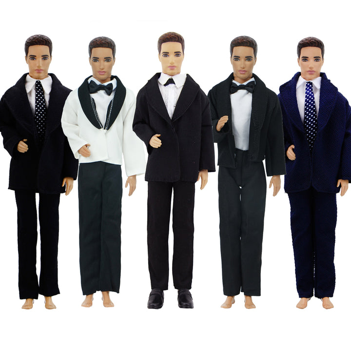 Handmade male barbie doll accessories mens outfit shirts coat trousers tuxedo