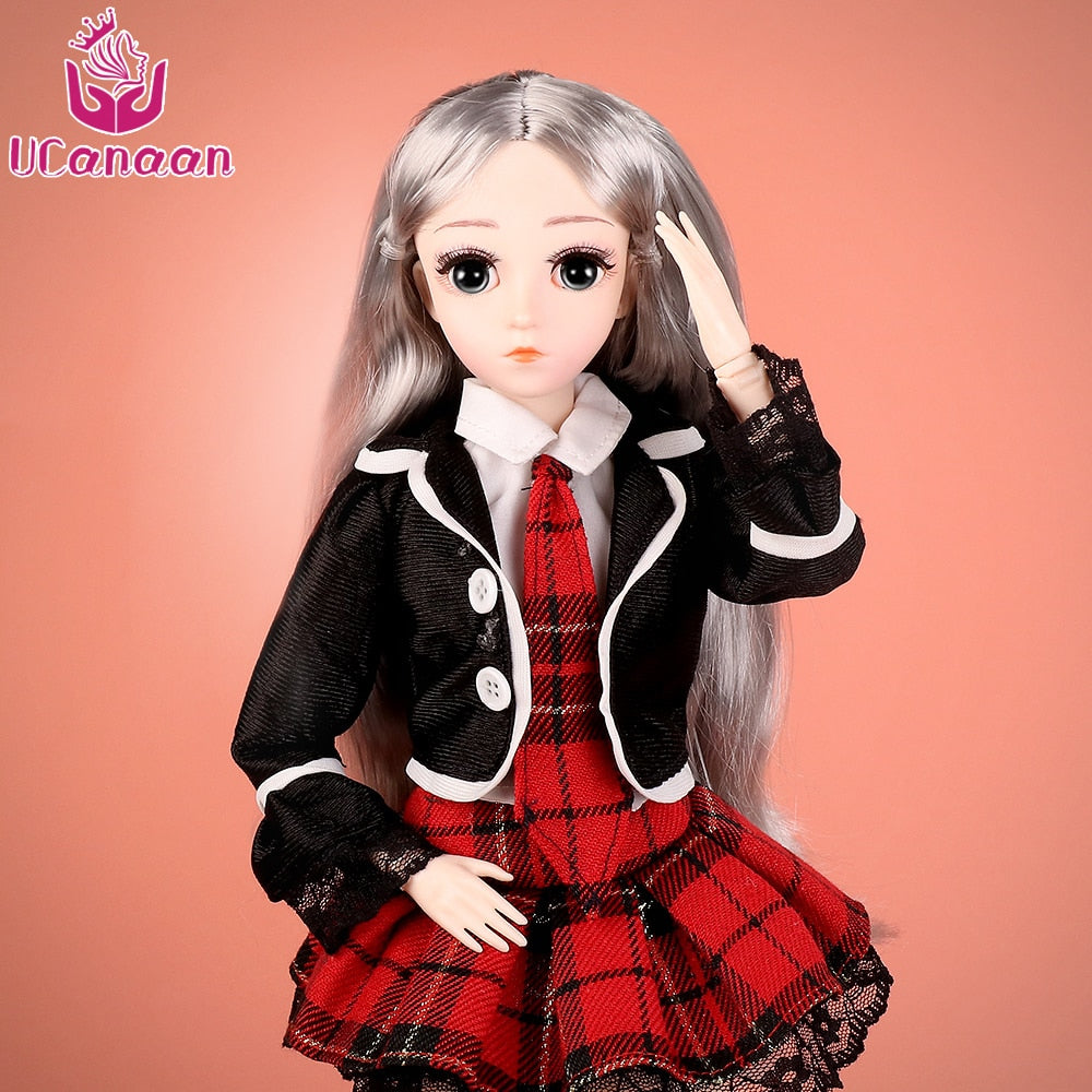 18inch 18 ball jointed dolls with clothes outfit Apparel & Accessories > Shoes wig hair makeup toys