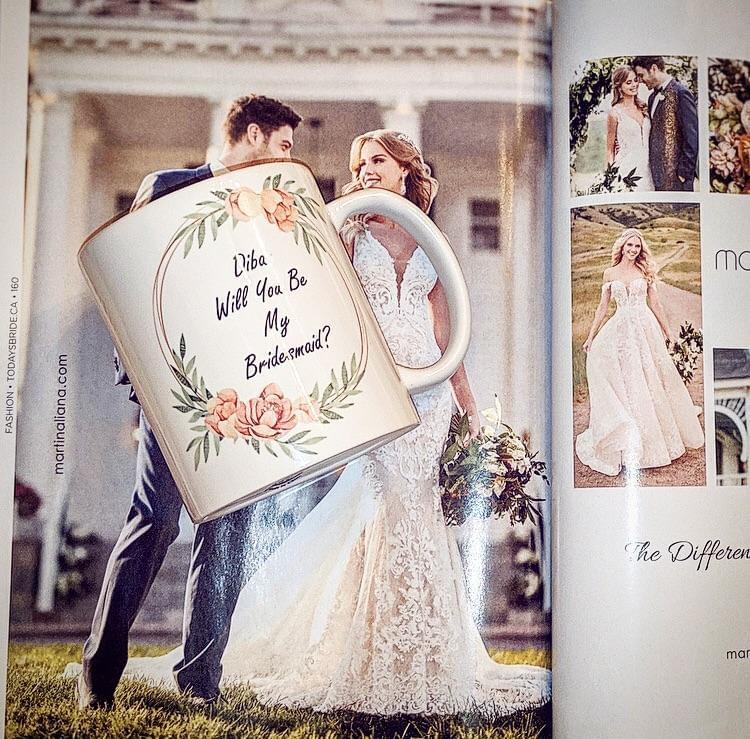 Bridesmaid wedding customized mug