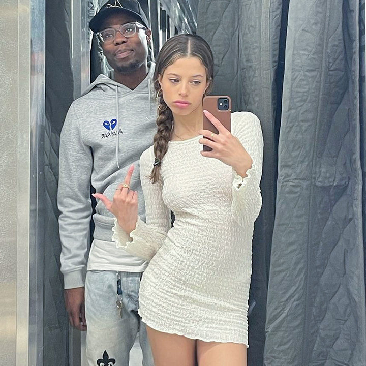 Casual mini stripe womens dress new arrival