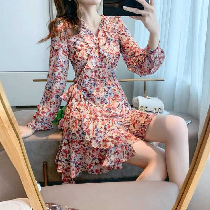 Long dress dovetail green shorts solid casual designs v neck velvet women dress