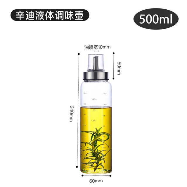 Seasoning Oil Sauce Glass Storage Bottle Dispenser for Kitchen Accessory