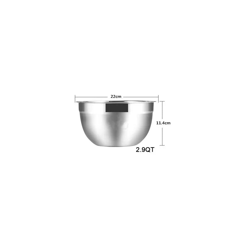 Stainless Steel Mixing Bowls Non Slip Nesting Whisking Kitchen Mixing Bowls Set