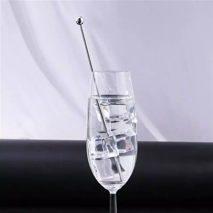 5Pcs 19cm Stainless Steel Cocktail Stirrers Swizzle Drink Mixer Bar Muddler