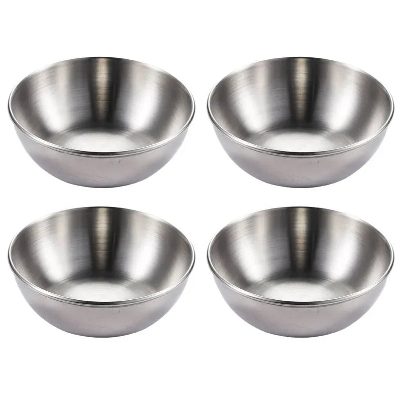 4pcs 2pcs Stainless Steel Golden Serving Dish Sets Kitchen Tableware