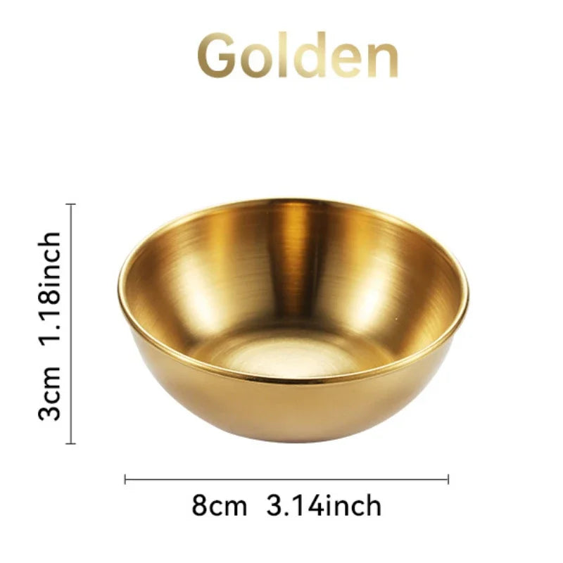 4pcs 2pcs Stainless Steel Golden Serving Dish Sets Kitchen Tableware