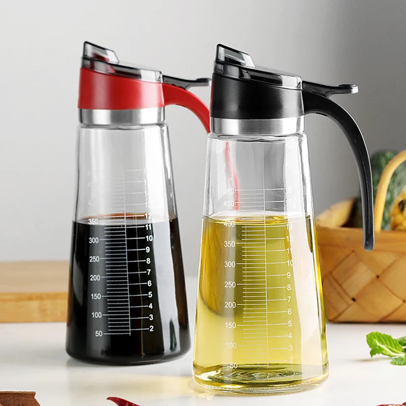 Reinforced Glass Olive Oil Bottle Premium 500ml Vinegar Container Kitchen Tool