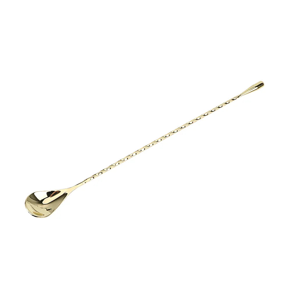 30/40cm Stainless Steel Stir Bar Spoon Spiral Pattern  Bar Tool