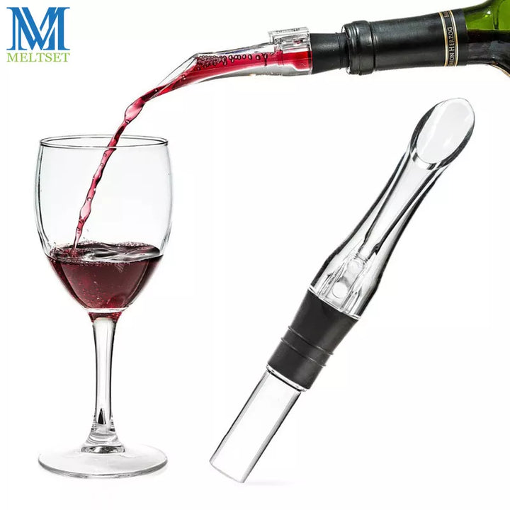 Meltset 1PC Acrylic Decanter Wine Aerator Spout Portable Bar Accessories