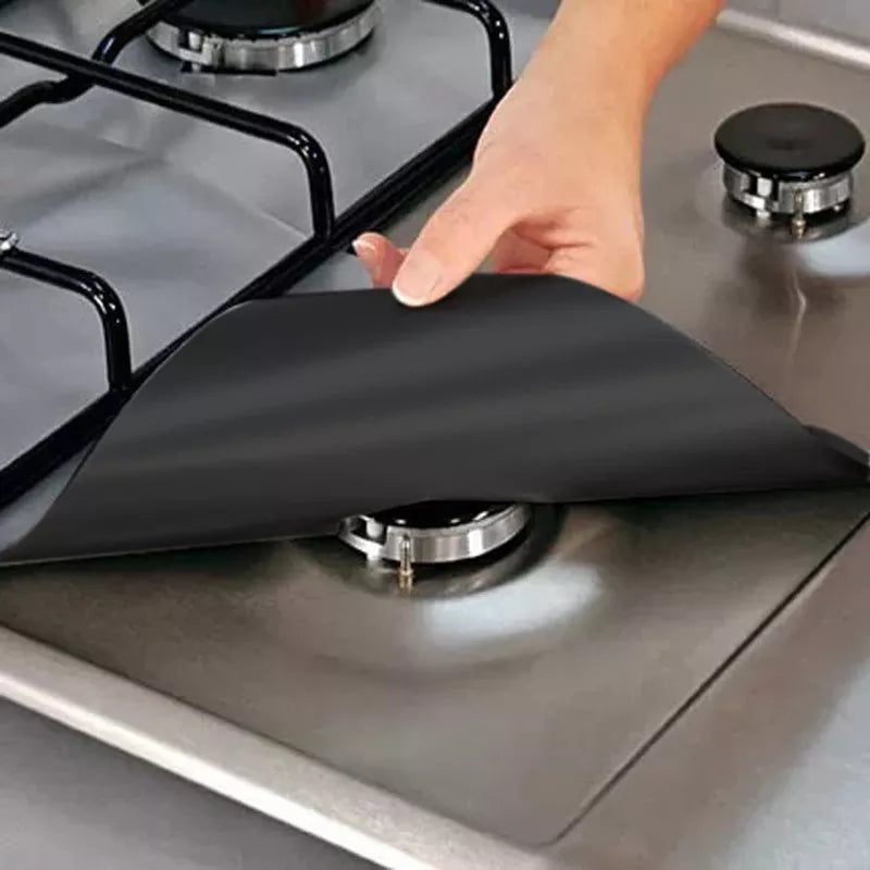 1/4pc Liner Gas Stove Protector Kitchen Accessories Mat Cooker Cover