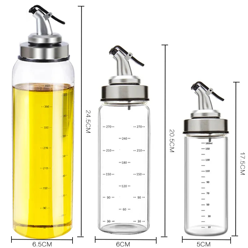 Seasoning Oil Sauce Glass Storage Bottle Dispenser for Kitchen Accessory