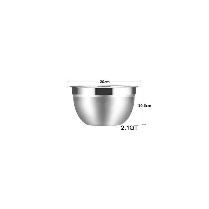 Stainless Steel Mixing Bowls Non Slip Nesting Whisking Kitchen Mixing Bowls Set