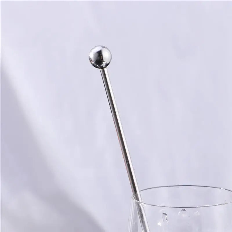 5Pcs 19cm Stainless Steel Cocktail Stirrers Swizzle Drink Mixer Bar Muddler