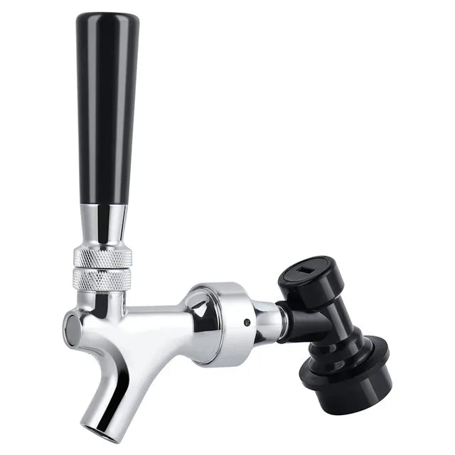 Beer Tap Adjustable Faucet With Chrome Plating, Homebrewing Tap With Ball Lock