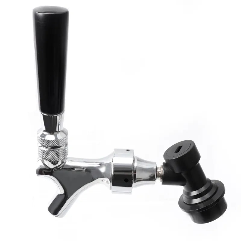 Beer Tap Adjustable Faucet With Chrome Plating, Homebrewing Tap With Ball Lock