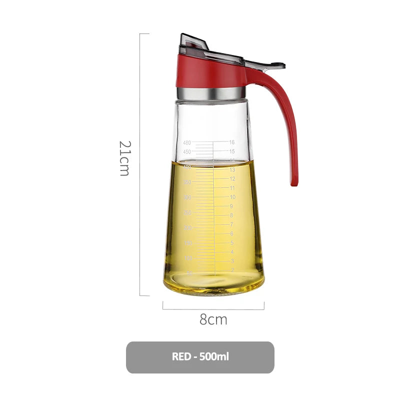 Reinforced Glass Olive Oil Bottle Premium 500ml Vinegar Container Kitchen Tool