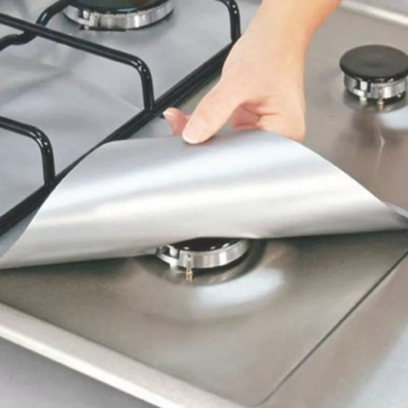 1/4pc Liner Gas Stove Protector Kitchen Accessories Mat Cooker Cover