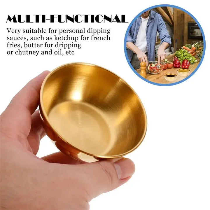 4pcs 2pcs Stainless Steel Golden Serving Dish Sets Kitchen Tableware
