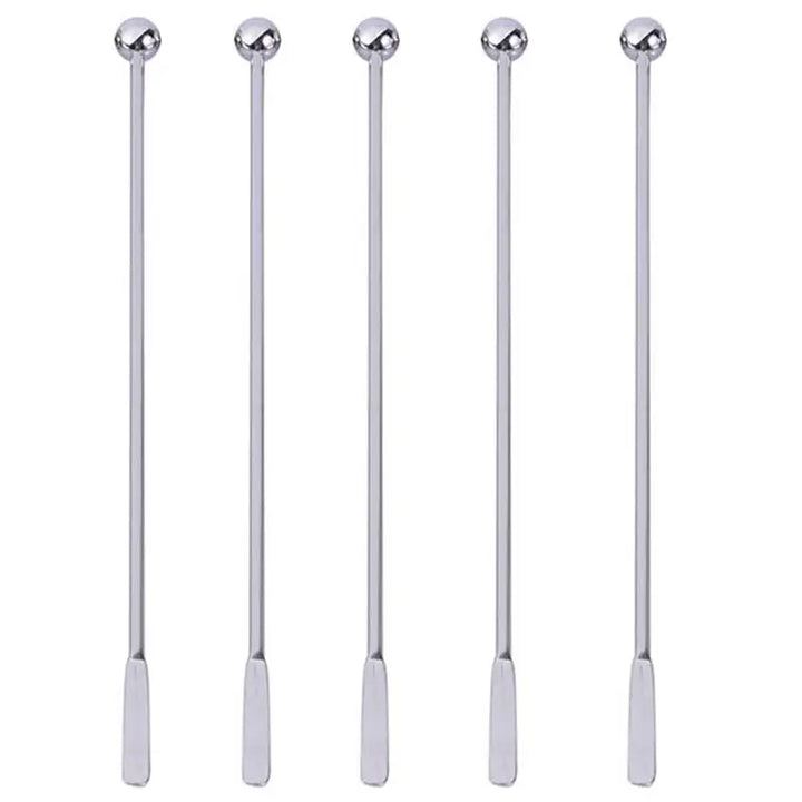 5Pcs 19cm Stainless Steel Cocktail Stirrers Swizzle Drink Mixer Bar Muddler