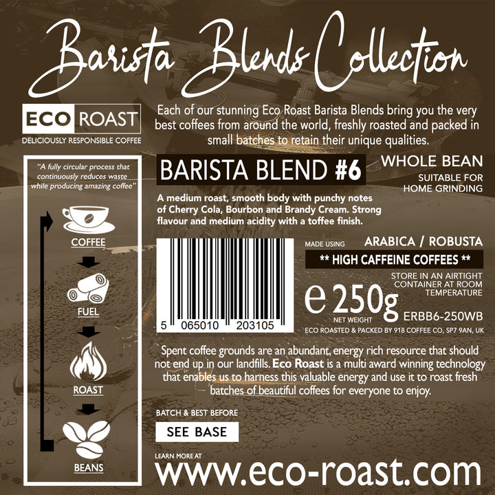 250g Eco Roast Blend #6 - Whole Bean250