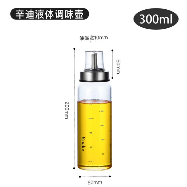 Seasoning Oil Sauce Glass Storage Bottle Dispenser for Kitchen Accessory