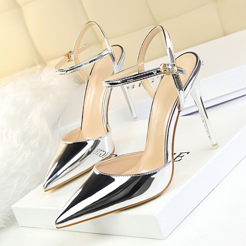 High heels women party Apparel & Accessories > Shoes pointed toe fashions black blue gold