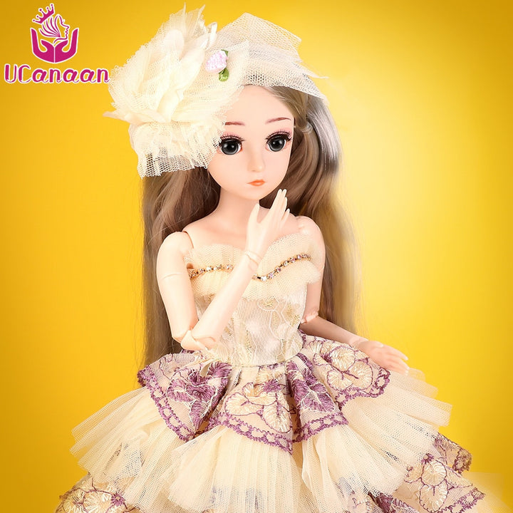 UCanaan BJD Doll 1/4 SD Dolls 18inch 18 Ball Jointed Dolls With Clothes Outfit Shoes Wig Hair Makeup Best Gift for Girls