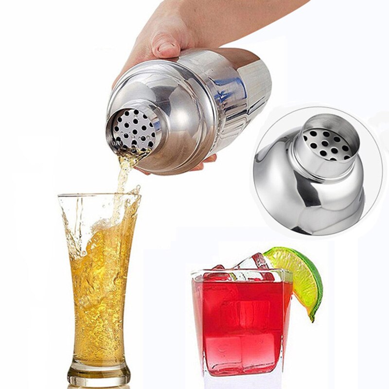 Cocktail shaker 550ml 750ml stainless steel wine martini boston mixer for bar