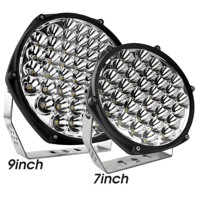 Brightest led work light 9 inch round 260w 185w driving light 4x4 offroad for truck suv atvs