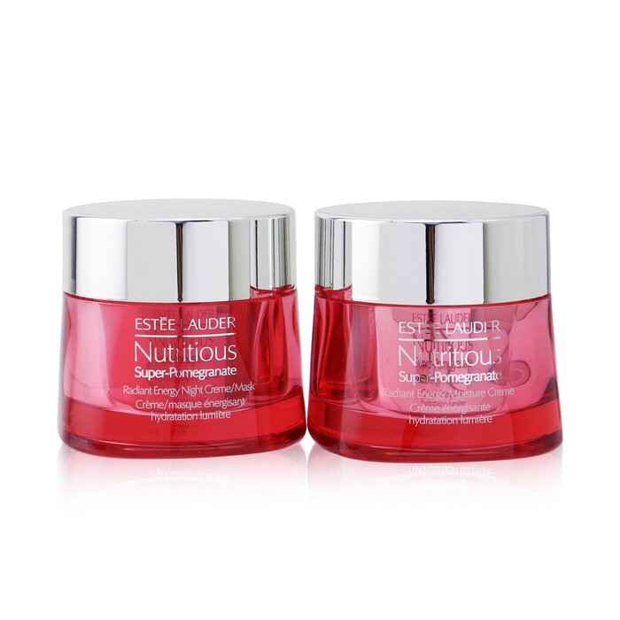 ESTEE LAUDER - Nutritious Super-Pomegranate Day & Night Radiance Set: Moisture Creme 50ml+ Night Creme/Mask 50ml