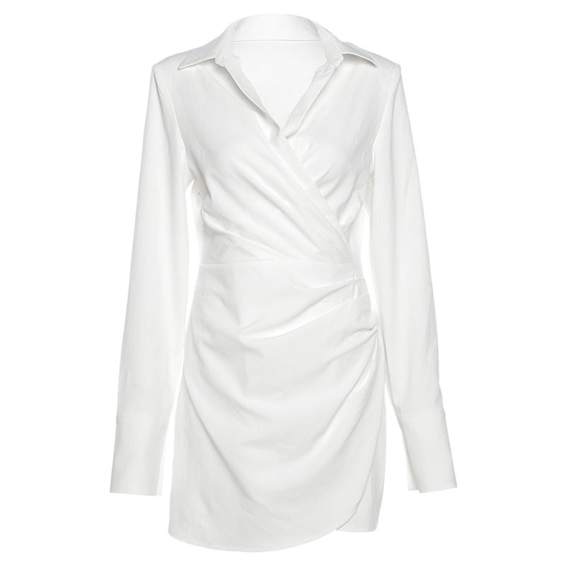 A line womens dress deep v neck long sleeved design casual commuter clothing