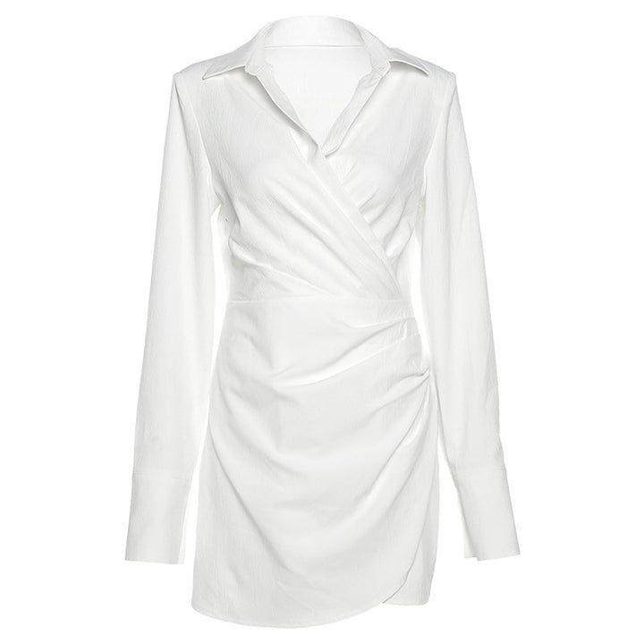 A line womens dress deep v neck long sleeved design casual commuter clothing