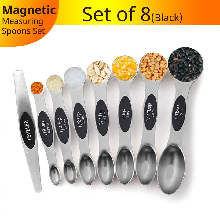 Measuring Cups & Spoons Set - Premium Stainless Steel Measuring Cups and Measuring Spoons for Dry and Liquid Ingredient