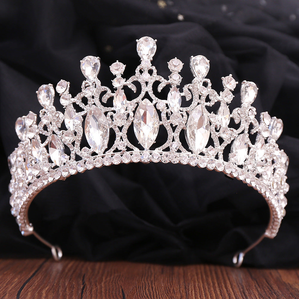 Diamond Crown baroque gold bridal tiara wedding hair accessories