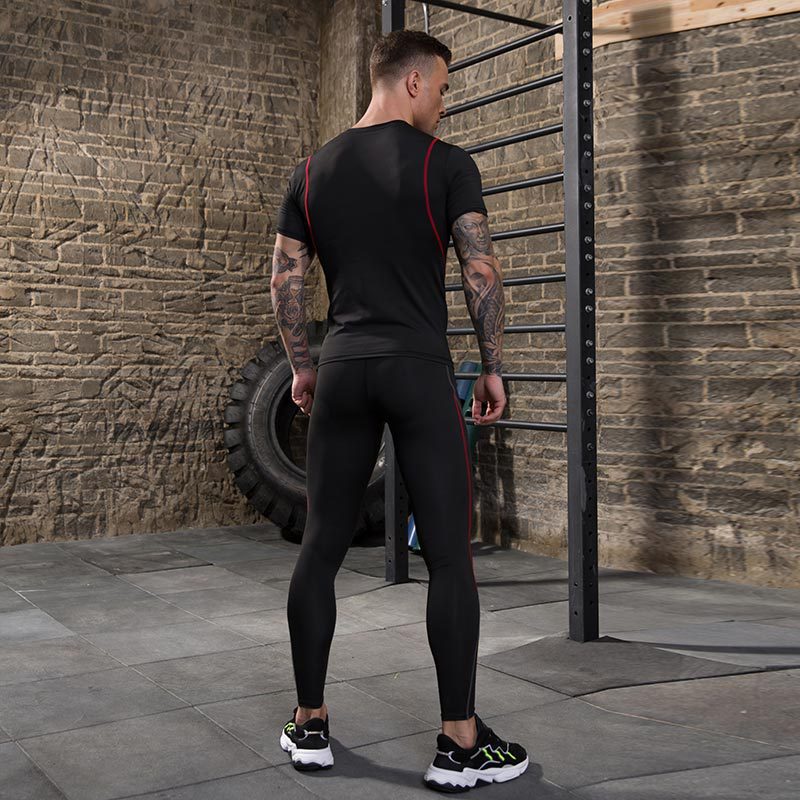 OEM ODM Service Quick Drying Compression Fitness Sport Suit for Men Gym