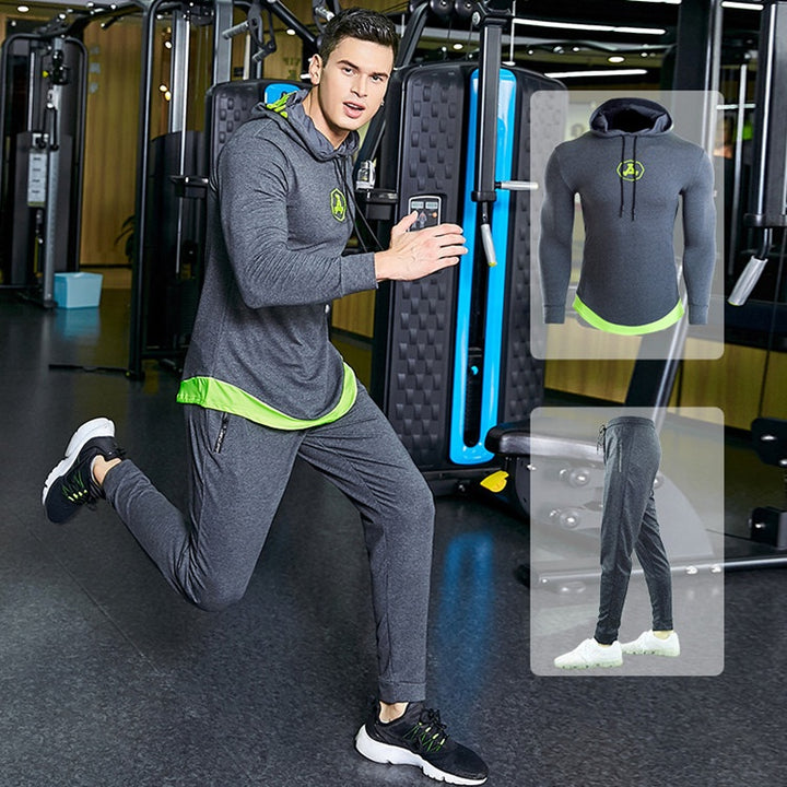 Cotton Fabric Feels Like a Second Skin Men Hoodies Running Wear Set Sport Wears Tracksuit Sport Suit for Man