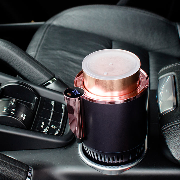 Car cup warmer and cooler cooling holder