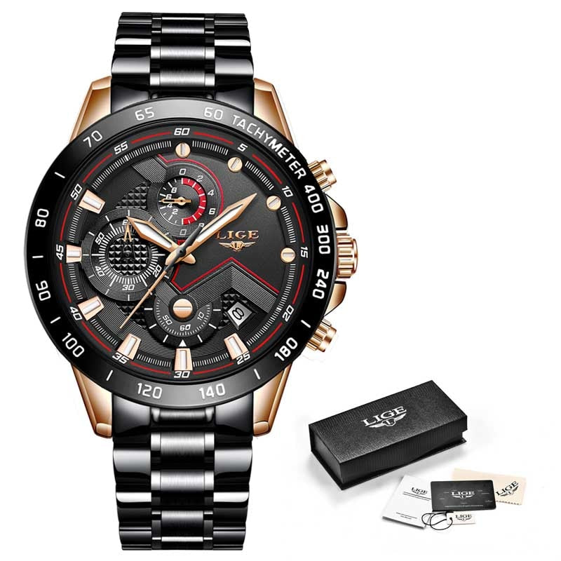 Mens watches top brand luxury sports chronograph quartz