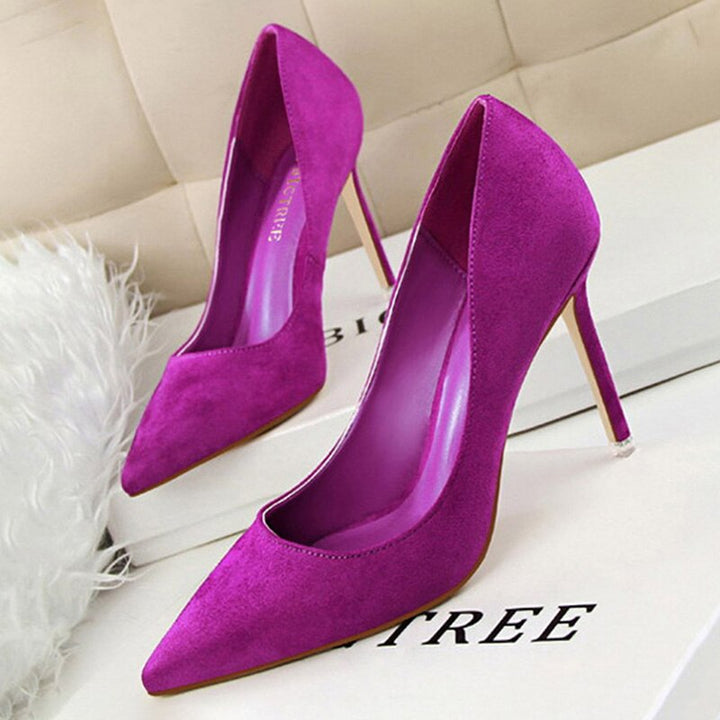 BIGTREE Women  shoes Fashion pump High Heels  Casual Pointed Toe Stiletto Chaussures Femme