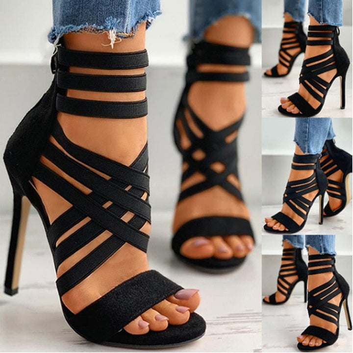 Pumps women Apparel & Accessories > Shoes high heels zipper new fashion peep toe Apparel & Accessories > Shoes