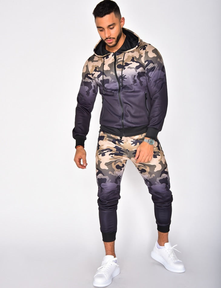 Hot Sale Popular Casual Tracksuits for Men 3D Camouflage Sport Suits Hoodie Tracksuit