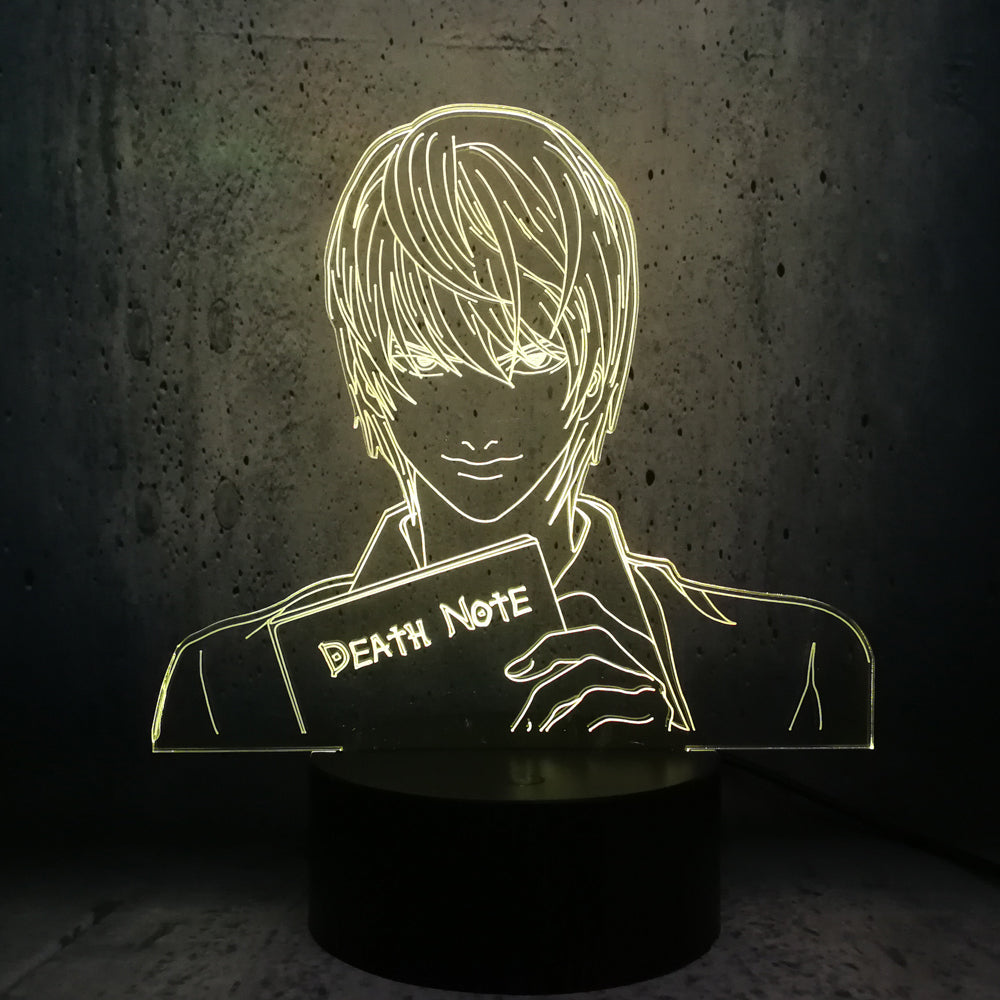 Led night light movie role yagami teenager room moon lava décor