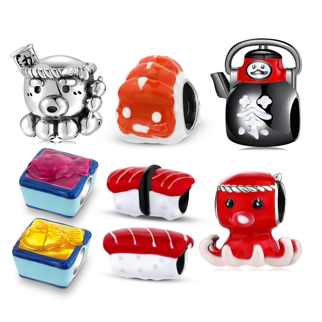 Sterling silver beads diy charms for bracelet womens jewelry