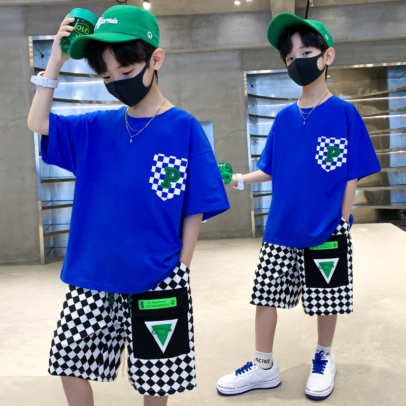 2022 Fashion Baby Boy's Suit Cotton Summer Casual Clothes Set Top Shorts 2PCS Clothing  for Boys  Kids Clothes 4-14 Years