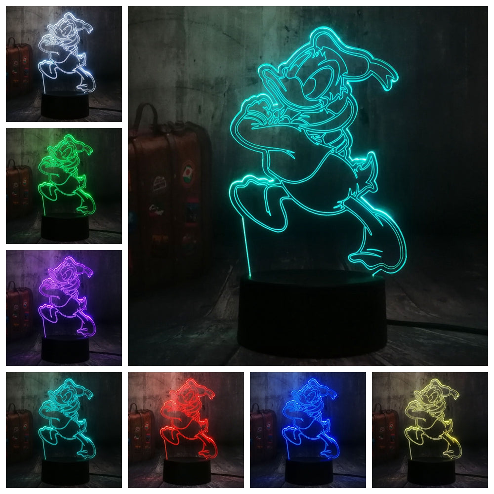 Remote control beautiful queen elsa 3d visual led lamp décor